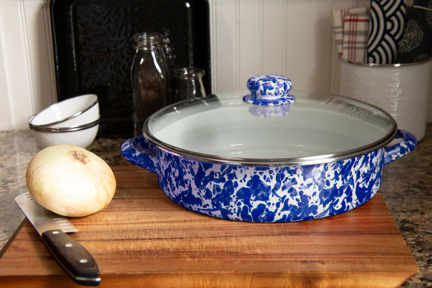 Swirl Enamelware Large Sauté Pan (Options)