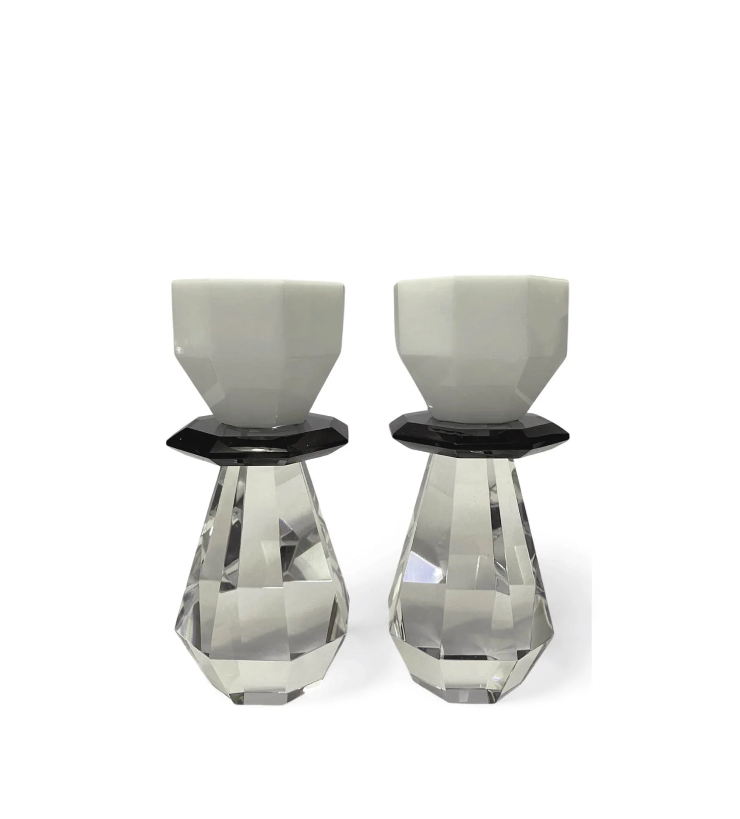 Set of 2 Modern Cut Candle/Tealight Holder