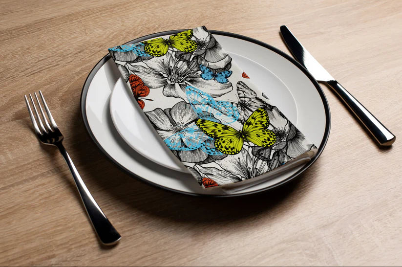 Butterflies Printed Luxury Guest Towels (options)