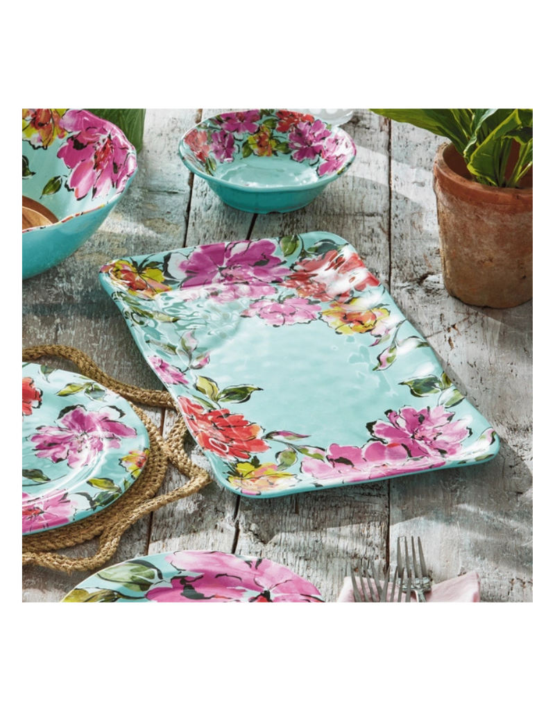 In Bloom Melamine Rectangular Platter