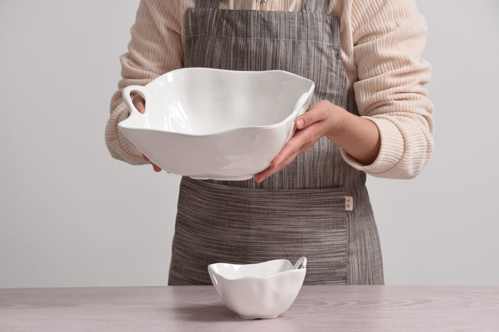 Large Melamine Bowl with Handles