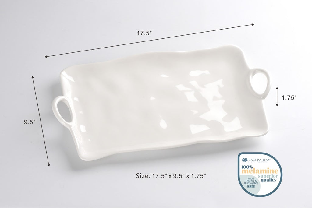 Large Melamine Platter with Handles