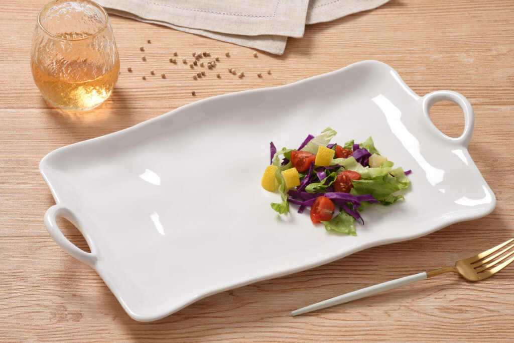 Large Melamine Platter with Handles