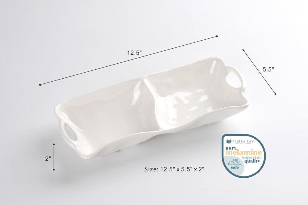 2-Section Melamine Server