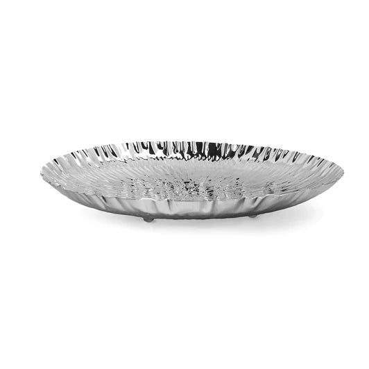 Round Silver Ruffled Platters