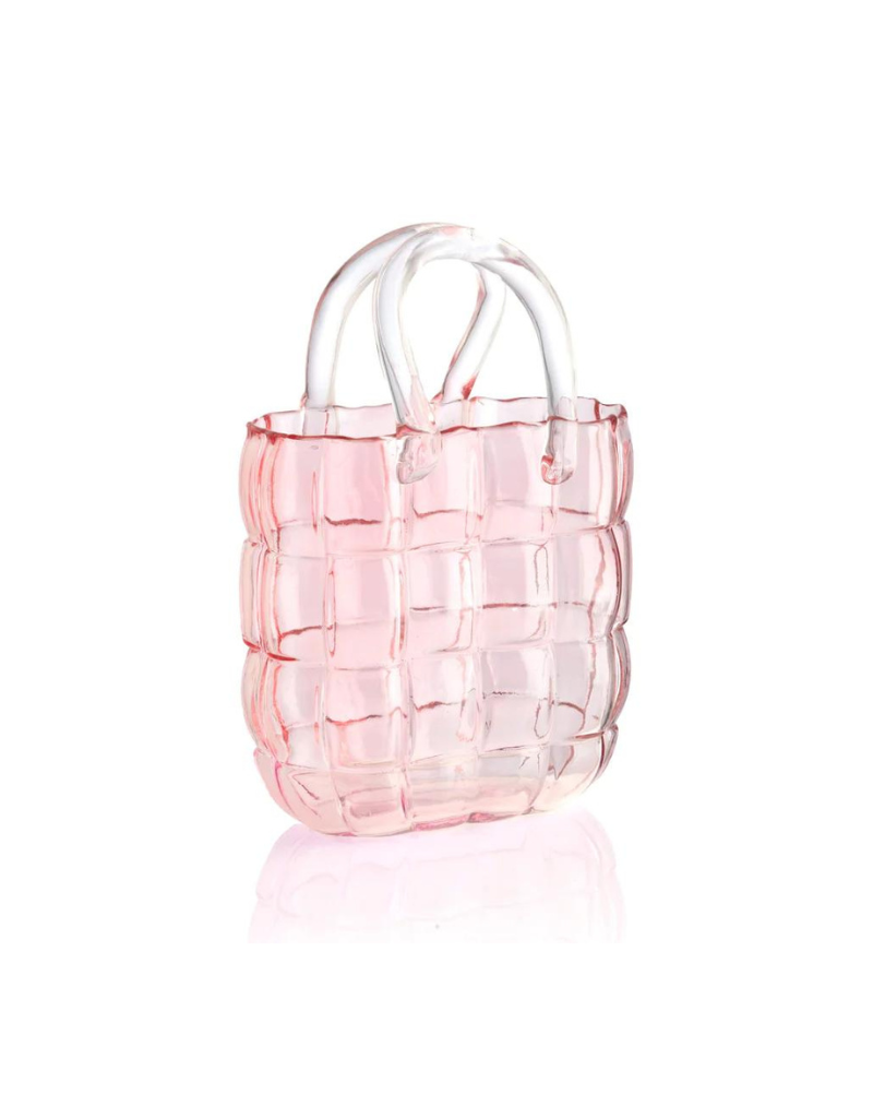 Pink Quilted Handbag Vase