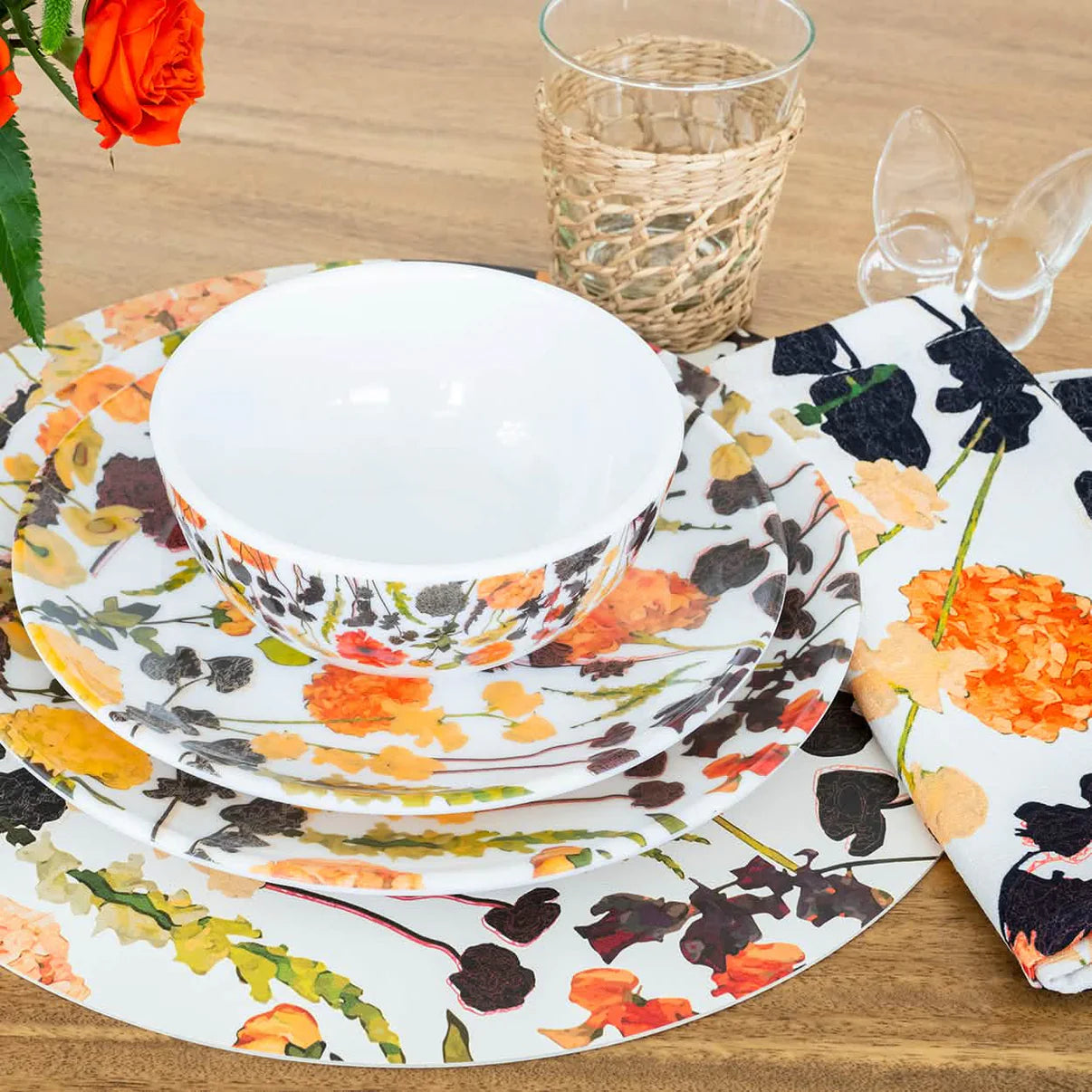 Elizabeth Sutton Collection: Auburn Bouquet Salad Plate Set