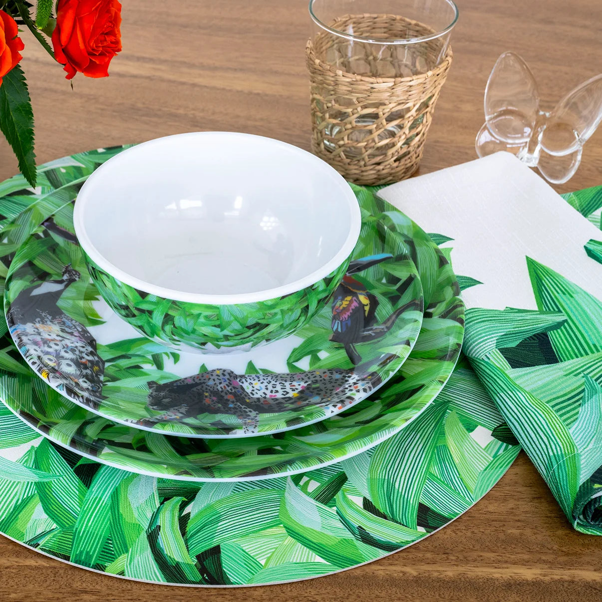 Elizabeth Sutton Collection: Pura Vida Jungle Salad Plate Set