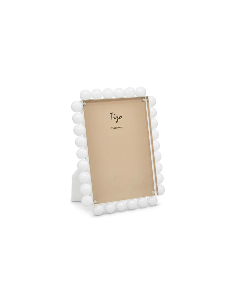 White Lucite Bubble Frame (Options)