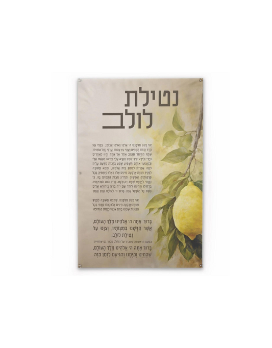 Netilat Lulav Painted by Batya Vinyl Sukkah Decoration