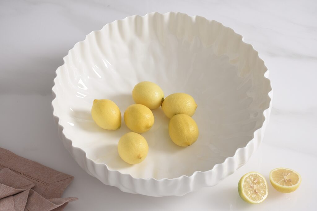Pleated Extra Large Shallow Bowl