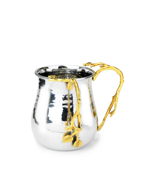 Wash Cup w Leaf Design