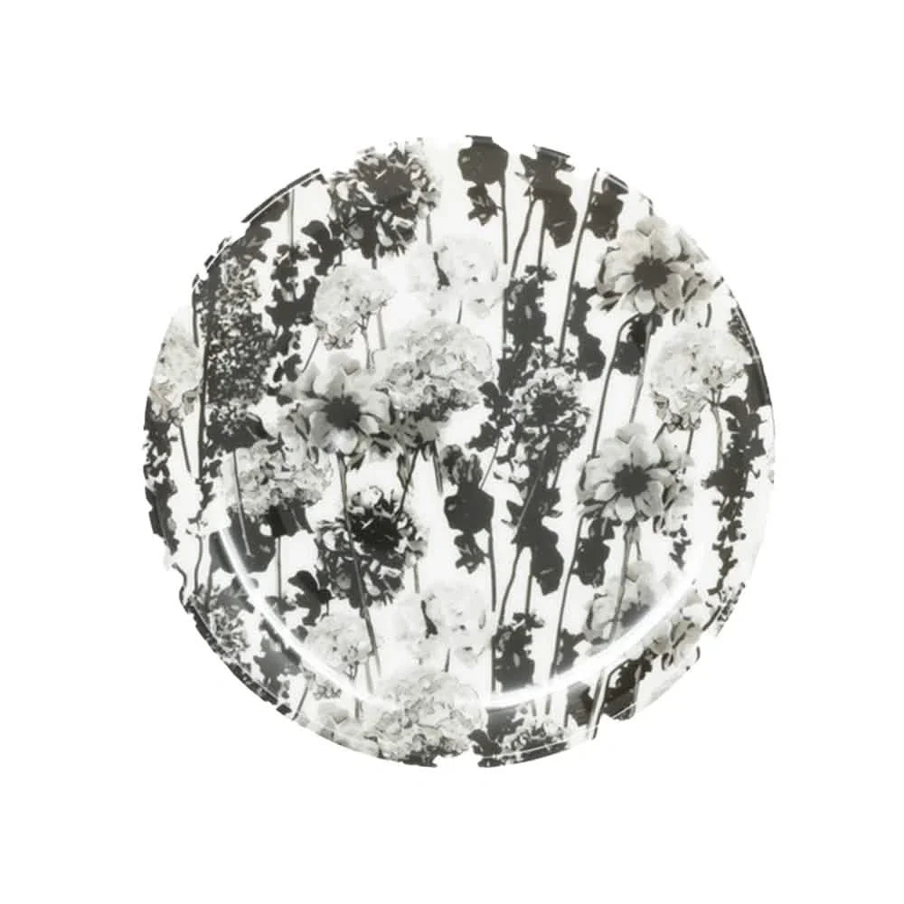 Elizabeth Sutton Collection: Grayscale Floral Garden Salad Plate Set