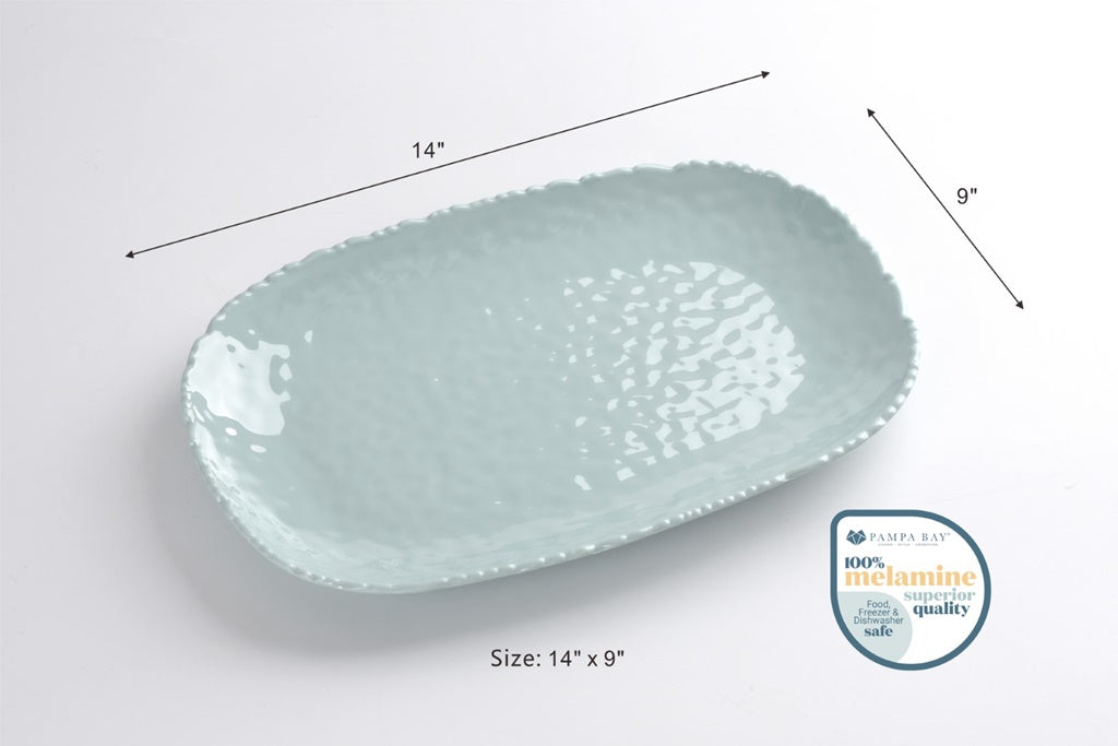 Medium Blue Melamine Serving Platter
