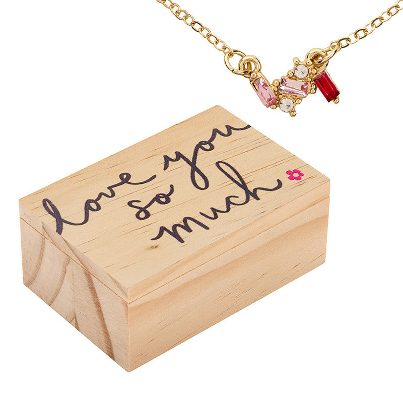 Fleur Jewelry Crystal Necklace // Blush-Love