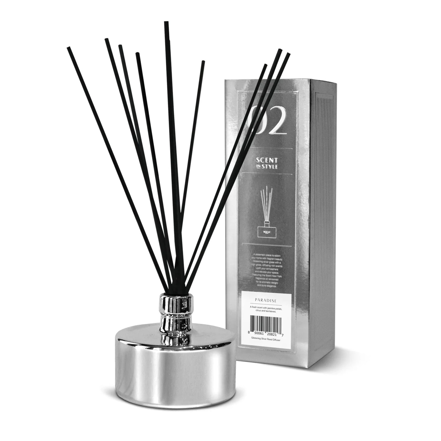 Glistening Silver Reed Diffuser - Santal/One Way