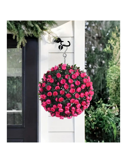 Pink Rose Topiary Ball