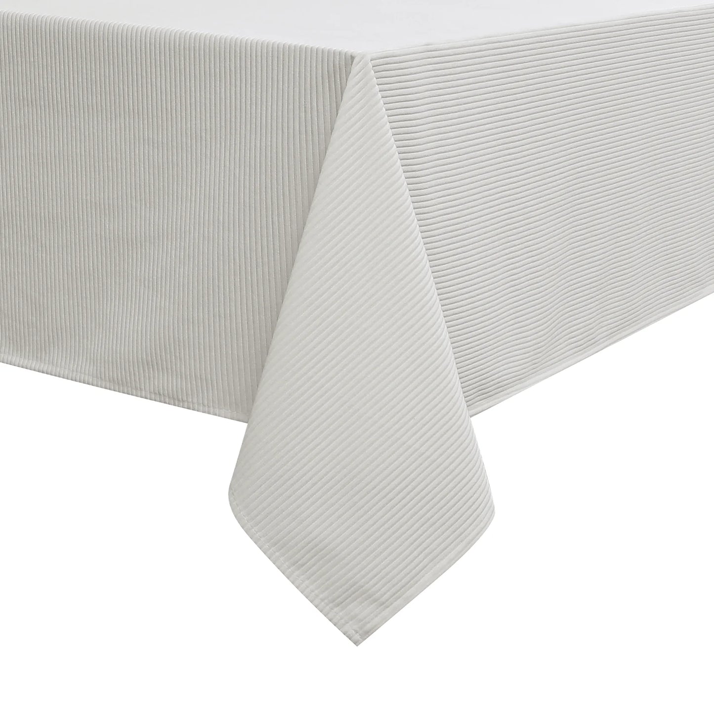 Jacquard White Ribbed Tablecloth #1422