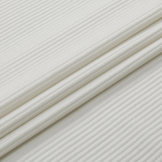 Jacquard White Ribbed Tablecloth #1422
