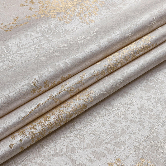 Jacquard Fern Cluster Gold Tablecloth #1601