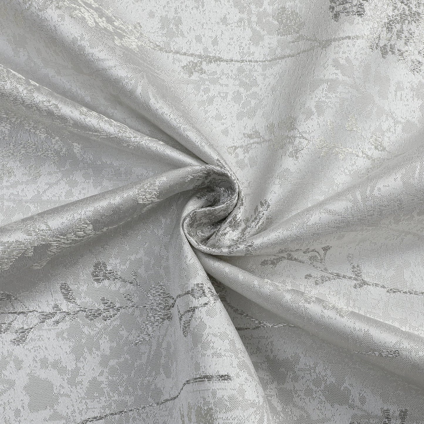 Jacquard Fern Cluster Silver Tablecloth #1602