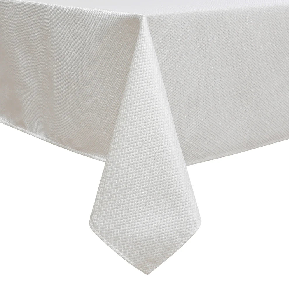 Jacquard White Flagstone Tablecloth #1606