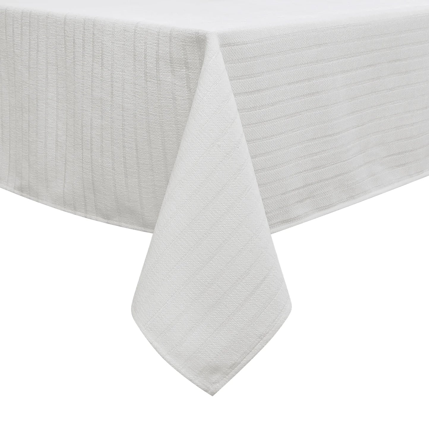 Jacquard Chenille Caterpillar White Tablecloth #1623