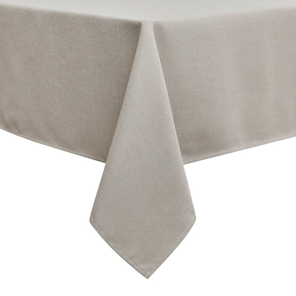 Poly Linen-Look Taupe Harvest Weave Tablecloth #1805