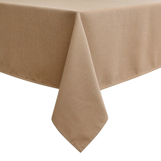 Poly Linen-Look Gold Harvest Weave Tablecloth #1806