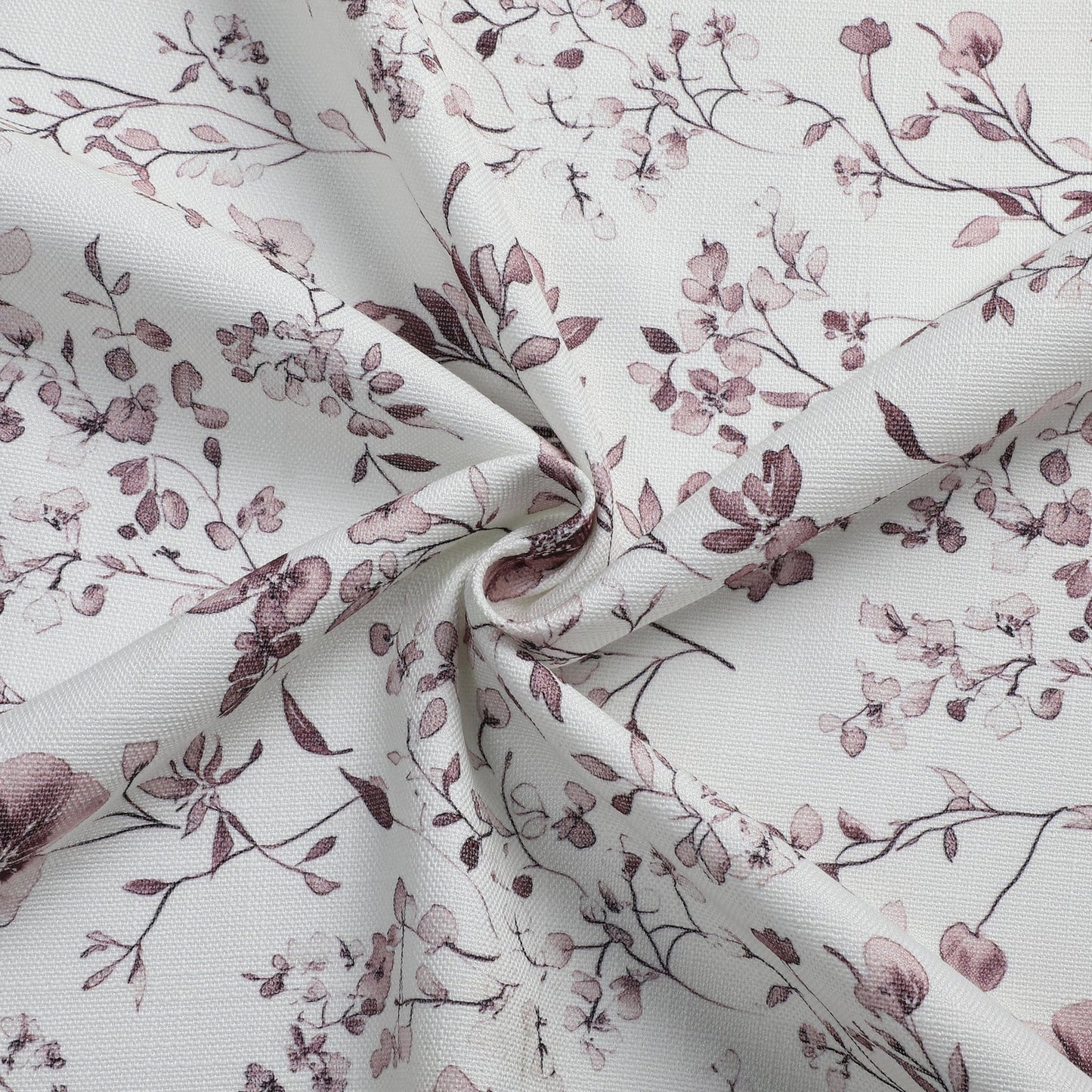 Linen Look Harvest Weave Mauve Flowers Tablecloth #1809