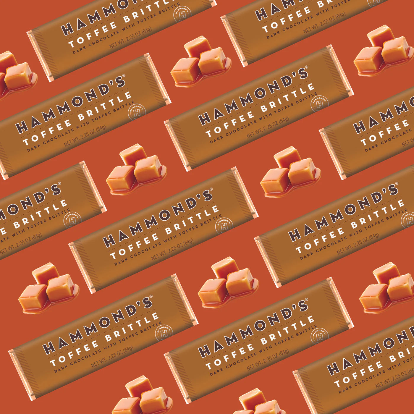 Hammond's Toffee Brittle Dark Chocolate Candy Bar