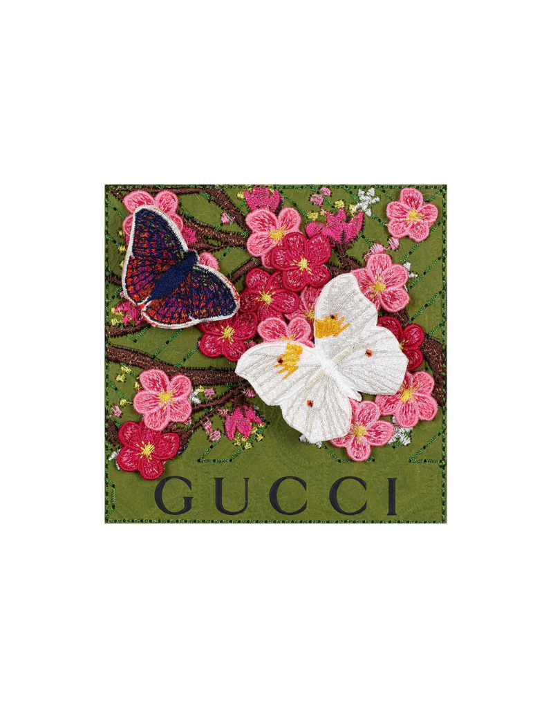 Petite Gucci Green Cherry Blossom 5"x5" Acrylic Box