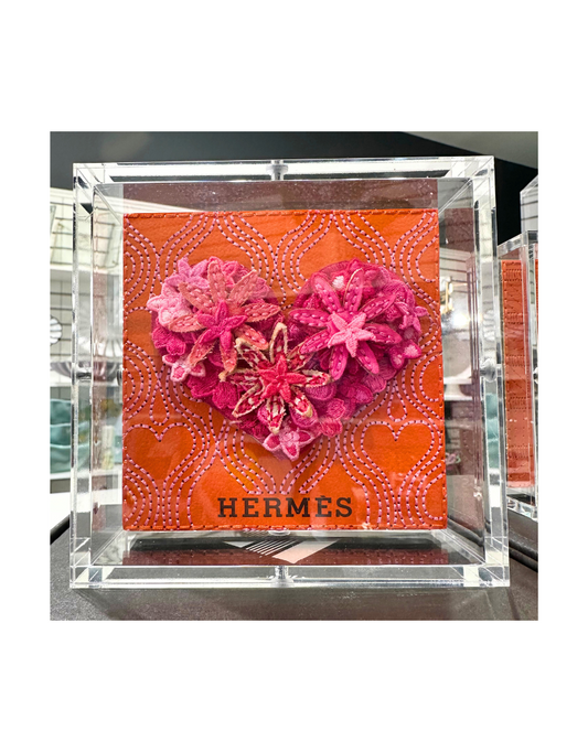 Petite Hermes Gypsy Heart 5"x5" Acrylic Box