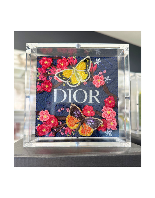 Petite Custom Dior Cherry Blossom  5"x5" Acrylic Box