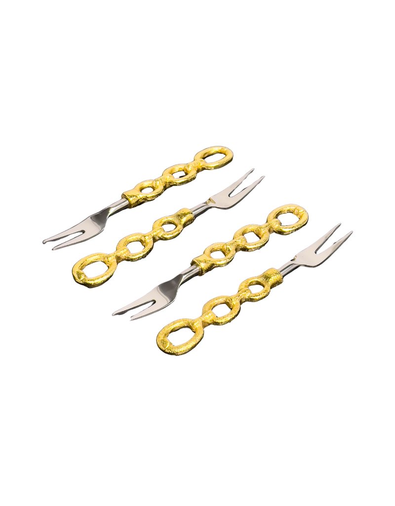 Gold Link Stainless Steel Small Fork