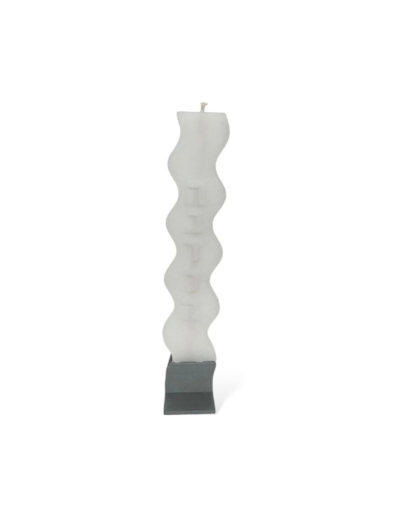 Wave Havdalah Candle With Stand