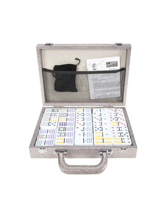 Silver Mexican Train Dominoes