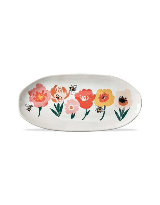 Bee Blossom Oval Platter