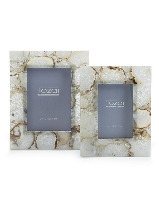Natural White Agate Frames (Options)