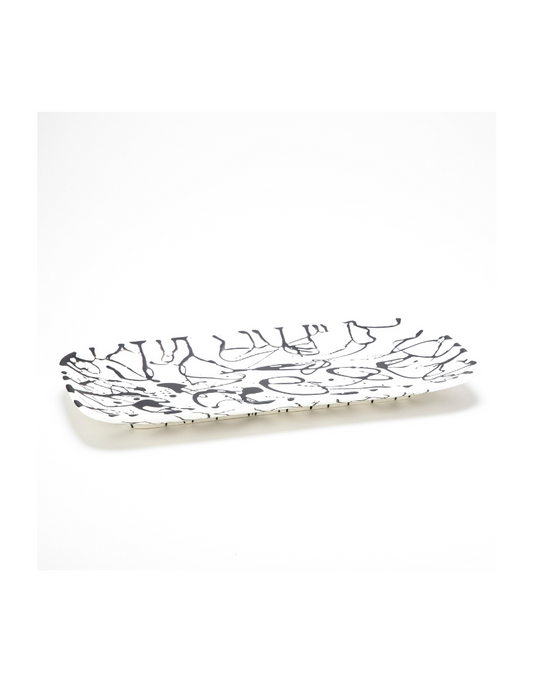 Large Resin Rectangular Swirl Platters