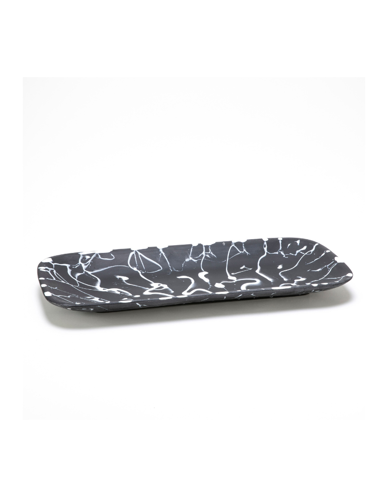 Large Resin Rectangular Swirl Platters