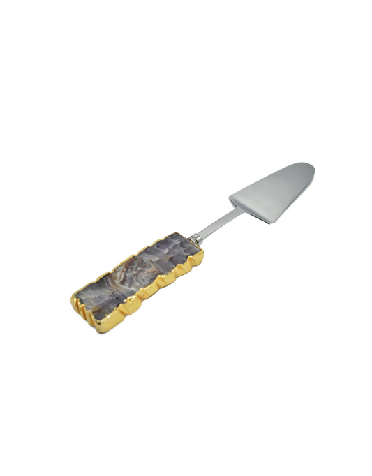 Natural Amethyst Cake Server