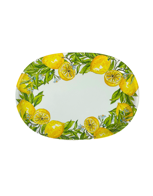 French Lemons Melamine Serving Tray