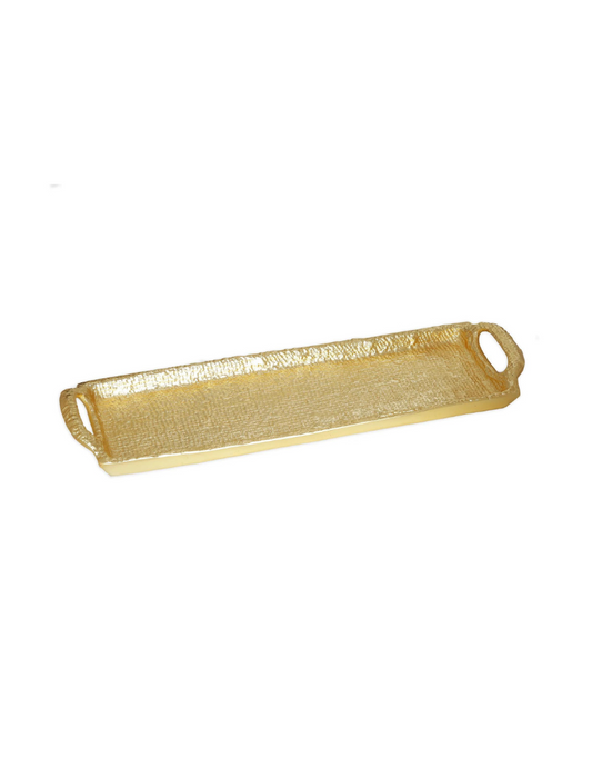 Textured Gold Oblong Tray