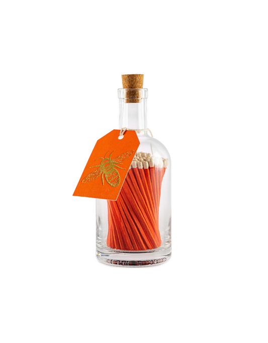 Gold Bee Glass Bottle Matches