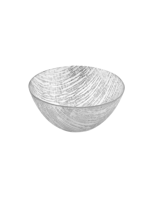 Secret Treasure Silver Handcrafted Glass Bowl