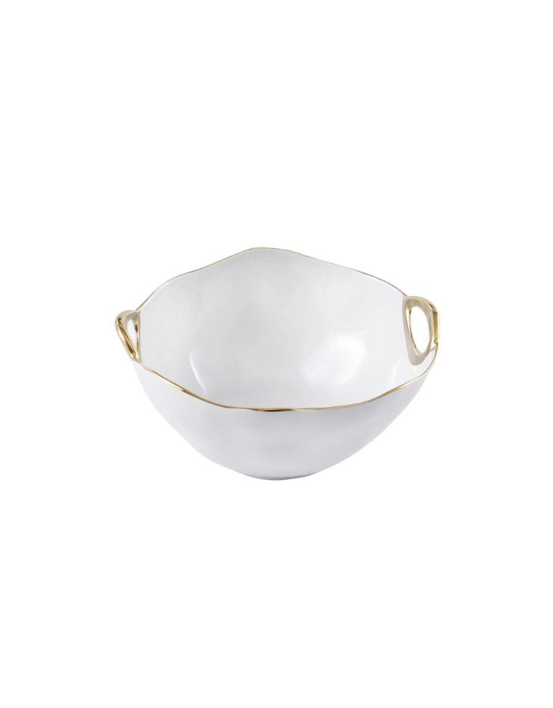 Large Porcelain Bowl with Handles