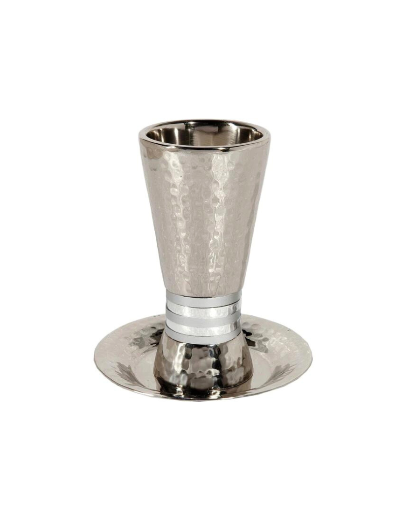 Hammered Rings Kiddush Cup