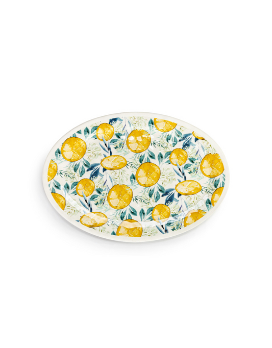 Lemons Large Melamine Oval Platter