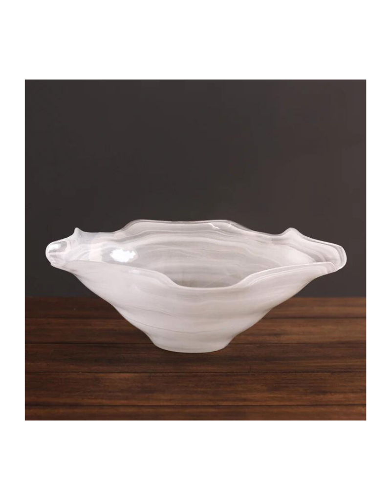 Glass Alabaster Wave Bowl